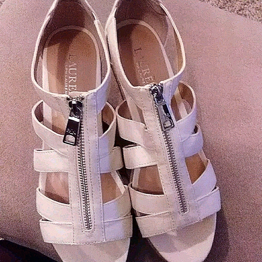 Lauren Ralph Lauren Open Toe  Wedge Sandals